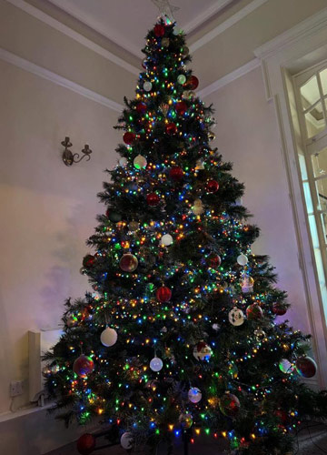 Families Join Residents To Decorate The Christmas Tree - Kingfishers