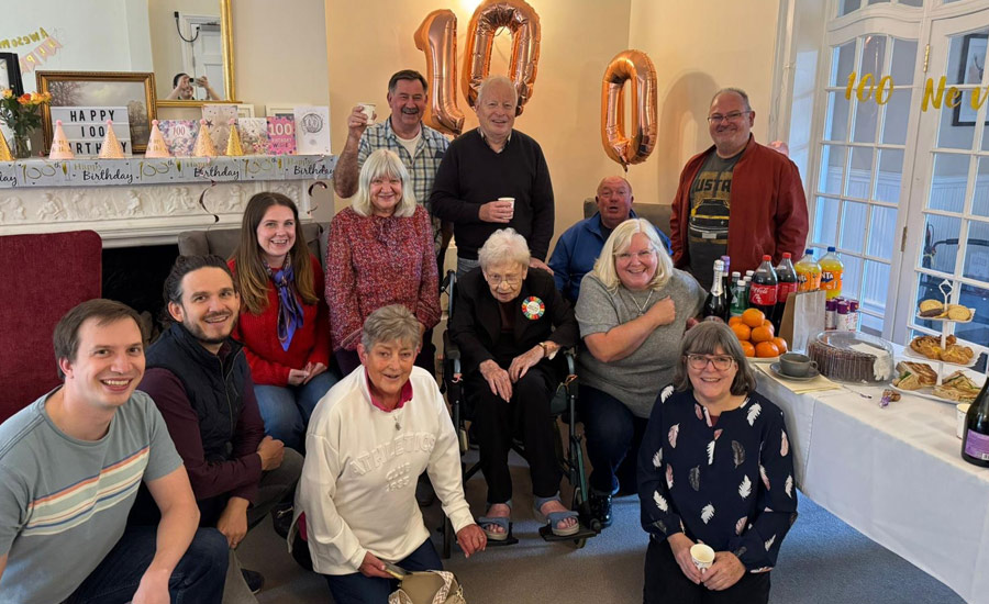Patricia Celebrates 100th Birthday At Kingfishers Care Home